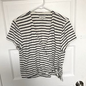 Madewell Texture & Thread Wrap Blouse